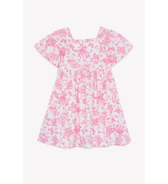 Robe -  coton imprimé inspiration toile de jouy - Tartine Et Chocolat - Rose