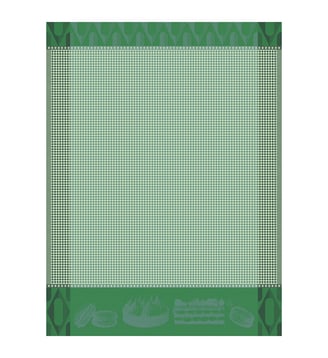 Essuie-mains Pâtisseries Françaises 100% coton - Le Jacquard Francais - Pistache