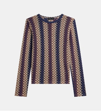 t-shirt à imprimé tricoté - Agnès b. - Multicolore