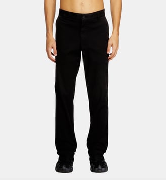 Pantalon en coton avec boucle utilitaire - Diesel - Noir