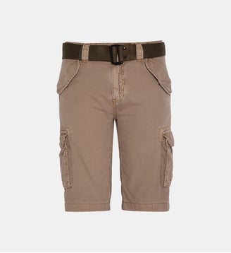 Short cargo multipoches. - Schott - Tabac