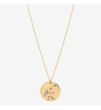 Collier doré verseau - galaxie - Verseau - Caroline Najman - Cristal blanc