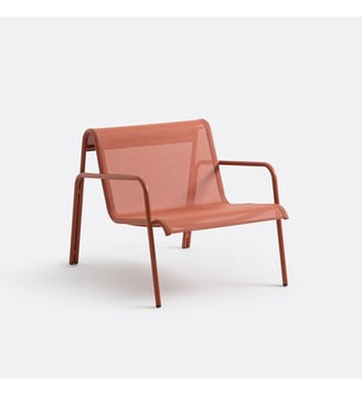 Fauteuil bas de jardin aluminium et textilène Lysa - La Redoute Interieurs - Vert foncé