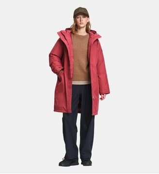 Parka chaude à capuche GORE-TEX - Aigle - Rouge clair chiné