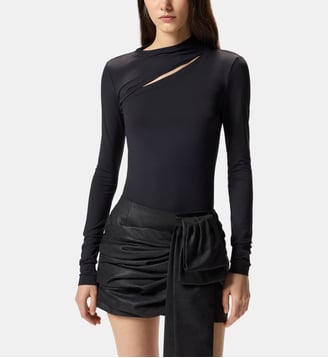 T-shirt à découpe - Pinko - Limousine noire