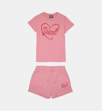Combinaison courte avec logo - Diesel Kids - Pink