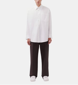 Unisex chemise 1/1 Oversized Col Kent - Studio Seidensticker - Blanc