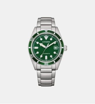 Montre automatique Marine Vert NJ0220-52X - Citizen - Argenté