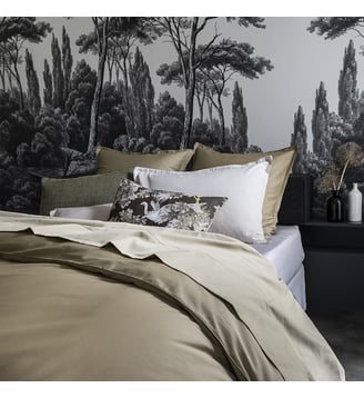Housse de couette unie en satin de coton bio, TEOPHILE Alexandre Turpault