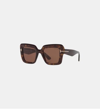 Lunettes de soleil Carré Esme TR - Tom Ford - Écaille