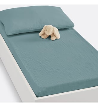 Drap-housse bébé gaze de coton uni La Redoute Interieurs