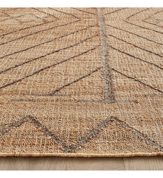 Tapis en jute, tissé main - AM.PM - Naturel et anthracite