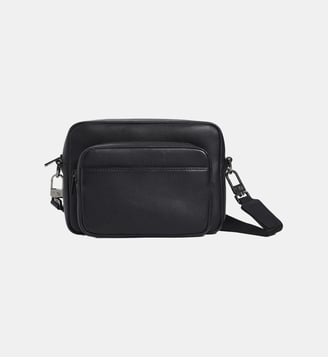Sac besace camera Marceau en cuir  - Le Tanneur - Noir