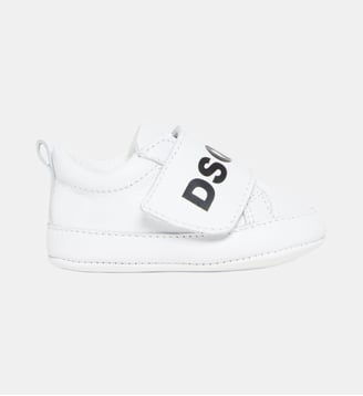 Baskets basses en cuir avec lanière - Dsquared2 - Blanc