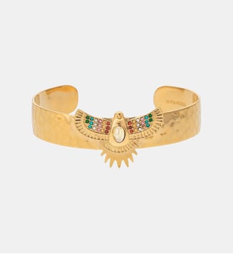 Bracelet jonc avec cabochon central et perles SERRA - Hipanema - Multicolore