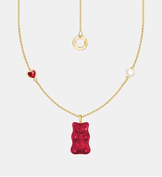 chaîne avec Ours d'or rouge - Thomas Sabo - Or