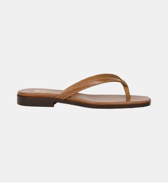 Sandales Plates Sol Cuir d Agneau - Bobbies - Camel