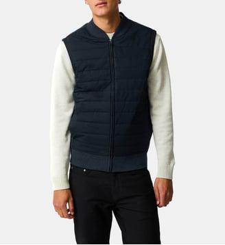 Gilet sans manches bimatière matelassé Woodside - Rodd & Gunn - Marine