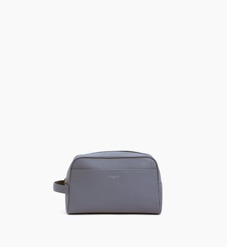 Trousse de toilette en cuir grainé - Le Tanneur - Bleu acier