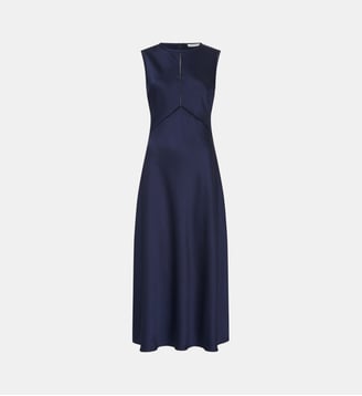 Robe longue en satin - RAIDA - Gerard Darel - Marine