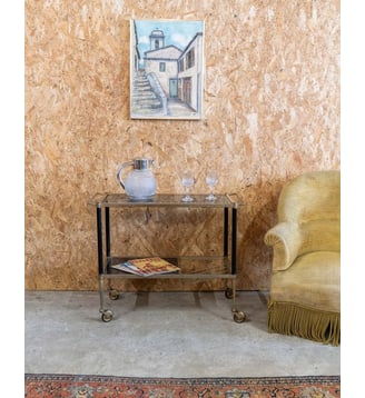 Desserte en formica Anouk N°314- Produit chiné - Debongout - Doré