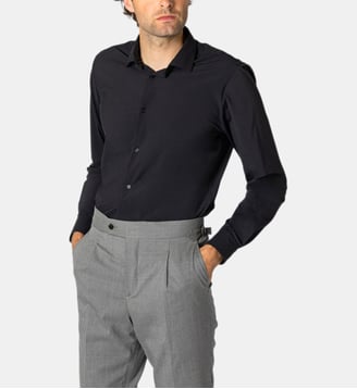 Chemise performance noire infroissable - Atelier Privé - Noir