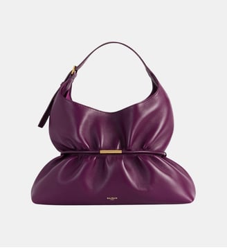 Sac SPHYNX Medium en cuir lisse - Balmain - Violet