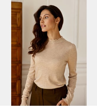 Pull col rond uni SOLFE La Petite Etoile