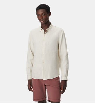 Chemise SLIM en lin - Ikks - Beige