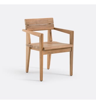 Fauteuil de table de jardin en teck massif - AM.PM - Naturel