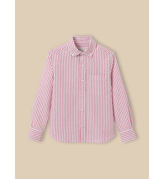 Chemise rayée oxford - Cyrillus - Rayure rouge