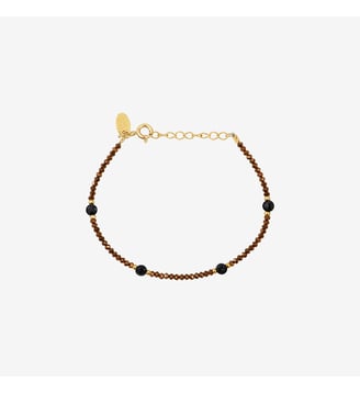 Bracelet indie amante hematite brown/onyx Caroline Najman