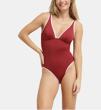 Maillot de bain 1 pièce paddé Timeless - Dim - Bordeaux