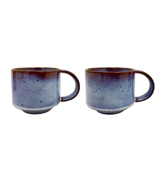 Tasse en terre cuite motif océan - OYOY - Marron