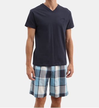 Pyjashort en jersey et popeline de coton - Melbourne - Arthur - Atoll
