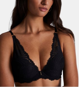 Soutien gorge plunge foulard - Aubade - Noir