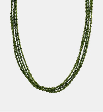 Pendentif plaqué or jaune 18 carats avec cristaux verts - Aristocrazy - Or