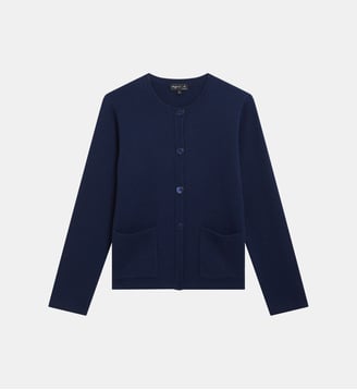 veste cintrée - Agnès b. - Bleu nocturne