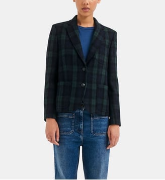Blazer à carreaux - JUSTINE - Pablo - Bleu nuit