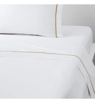 Drap plat en percale de coton - Ralph Lauren Home - Chamois