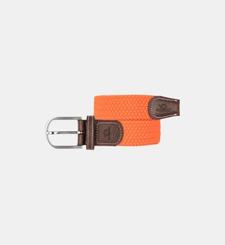Ceinture tressée élastique unie - Billybelt - Orange