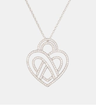 Collier Cœur Entrelacé - Poiray - Or blanc