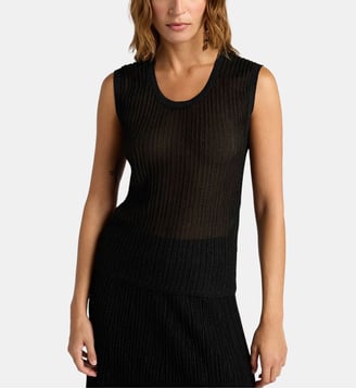 Tricot takoda en lurex mélange points - Momonì - Noir