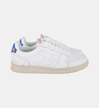 Baskets cuir HAZEL - Faguo - Blanc et bleu