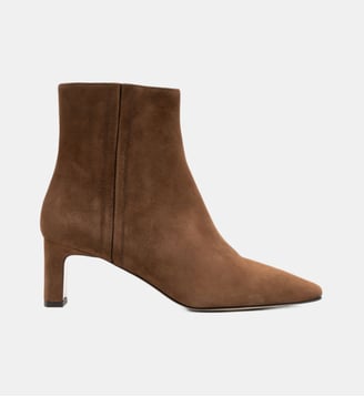 Elena - Bottines En Cuir Chèvre Velours Cognac - Parallèle - Marron