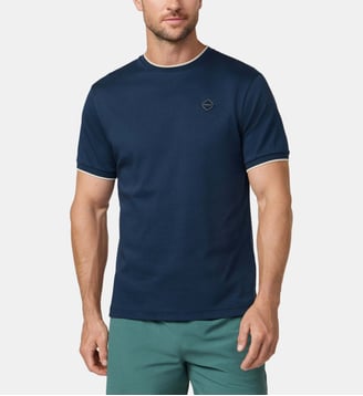 T-Shirt Coupe Regular Avec Écusson De Marque - Hackett London - Navy
