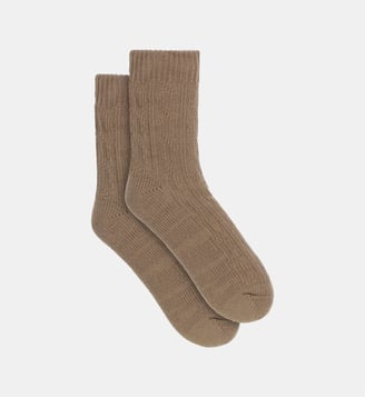 Chaussettes mi-hautes polaire Cocoon - Dim - Marron clair