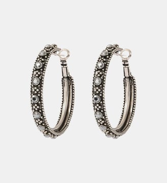 Boucles d'oreilles créoles   - Farah - Satellite - Argenté
