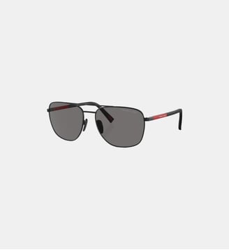 Lunettes de soleil Ovale PS 54ZS - Prada Linea Rossa - Noir mat