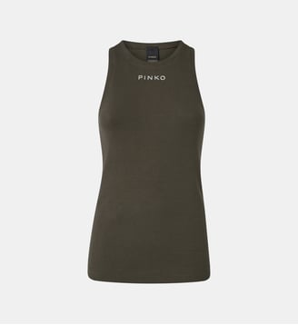 Débardeur côtelé - Pinko - Marron